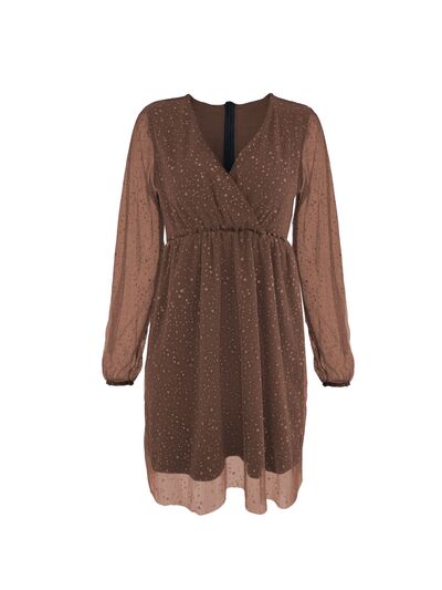 Avencea Mini Dress with Balloon Sleeves