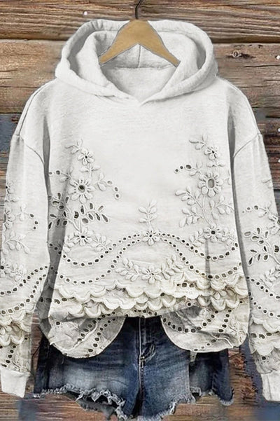 Ivy | Meadow Lace Hooded Sweatshirt