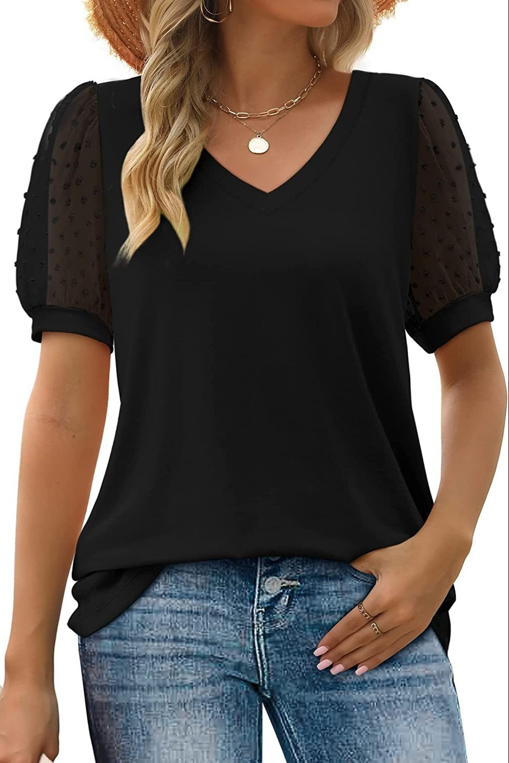 Aurora | Sleek V-Neck Blouse