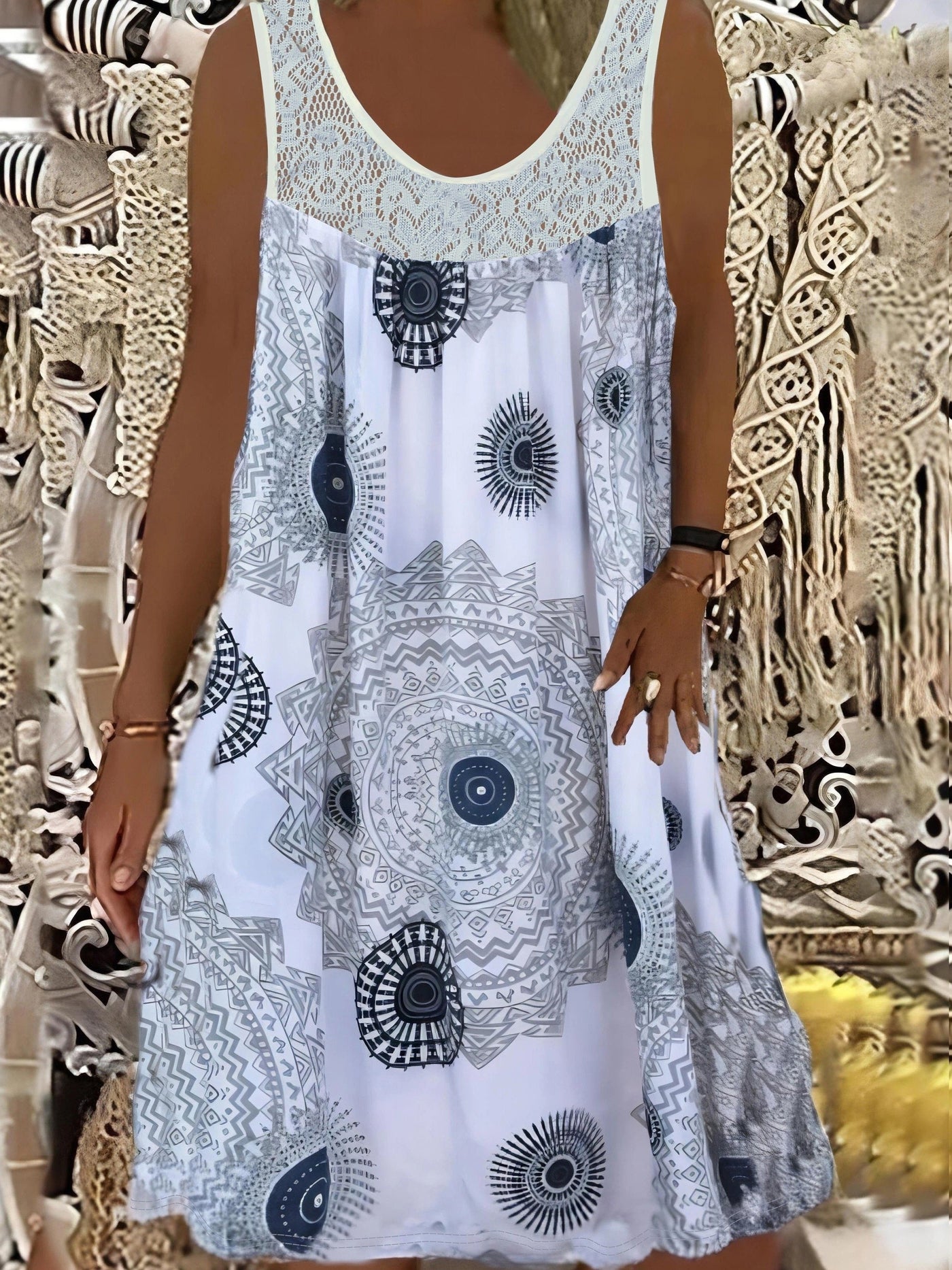 Camila | Elegant Lace Pinafore Dress