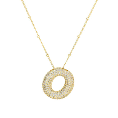 Savannah | Diamond Bubble Letter Necklace
