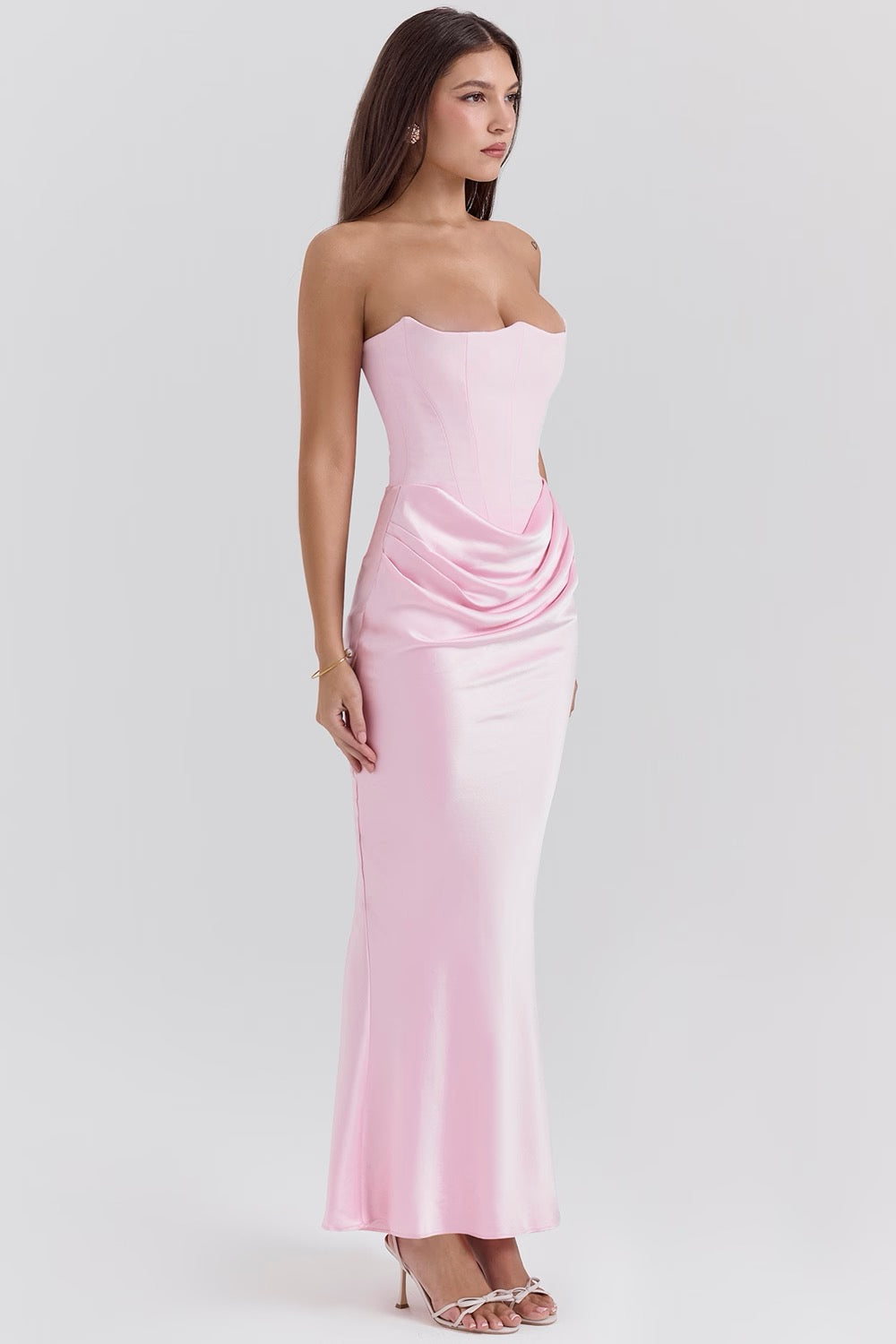 Hera | Elegant Retro Solid Color Strapless Party Dress
