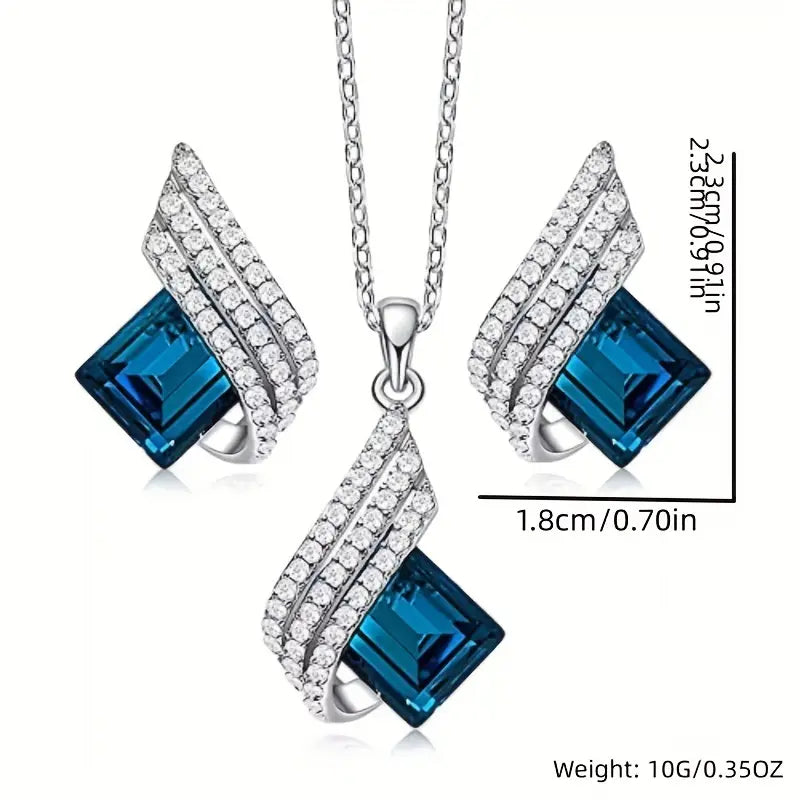 Brienne Solazure Jewelry Set | White Gold 16k