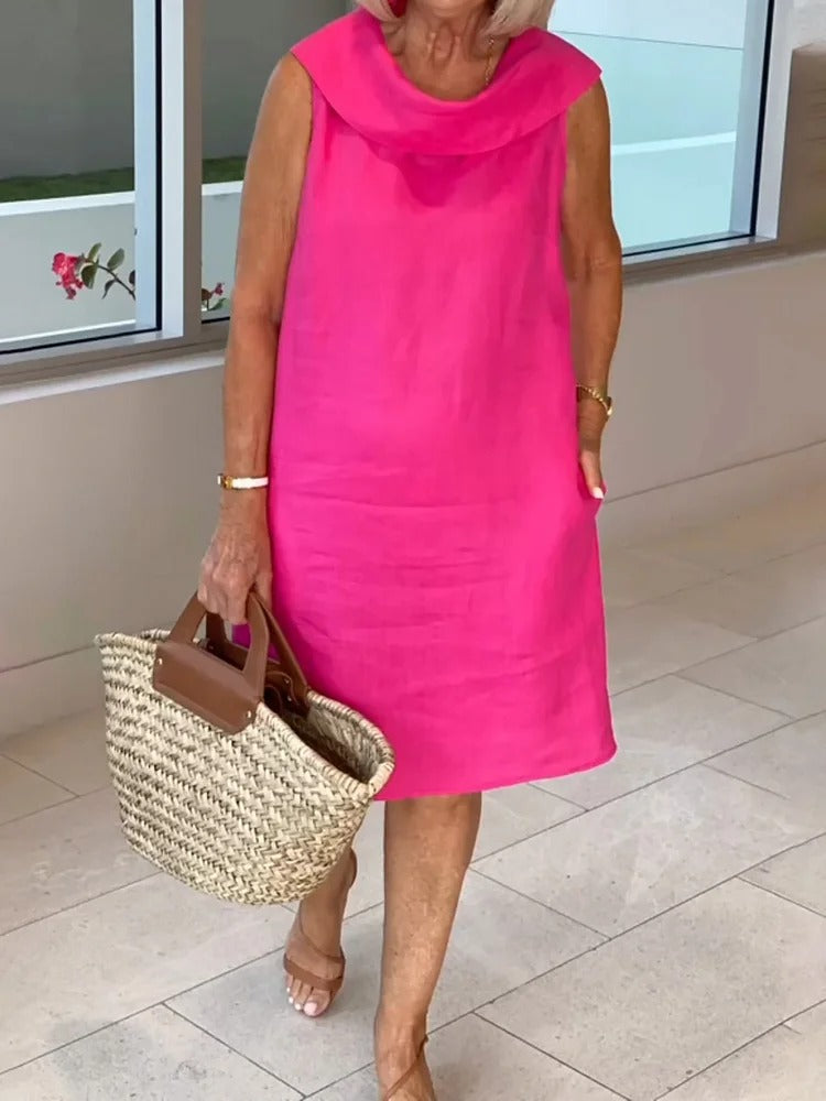 FRANCES | COWL NECK SHIFT DRESS