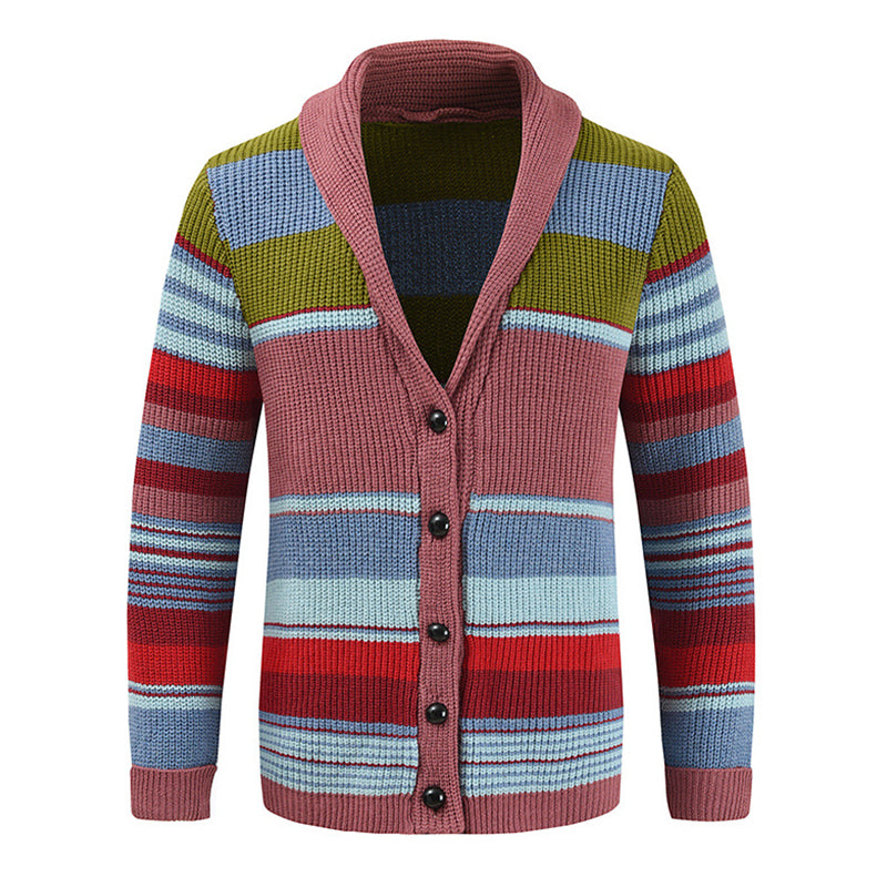 Asher™ | Colorblock Lapel Sweater Jacket