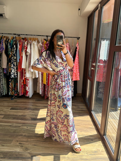 Xia™ - FLOWY LONG DRESS WITH ELEGANT SILHOUETTE