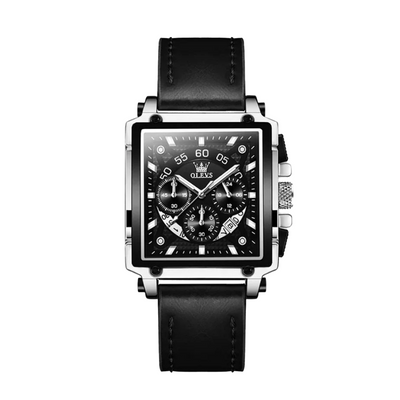 Joseph | Stylish Men’s Chronograph Watch with Unique Square Case | 42x45mm