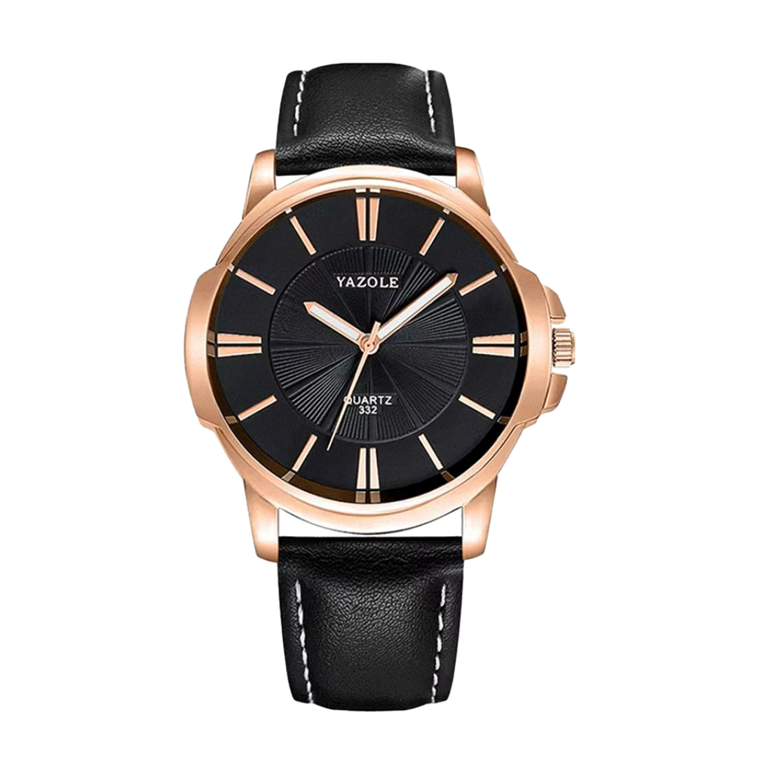 Gavin | Opulent Glass Leather Watch | 45mm