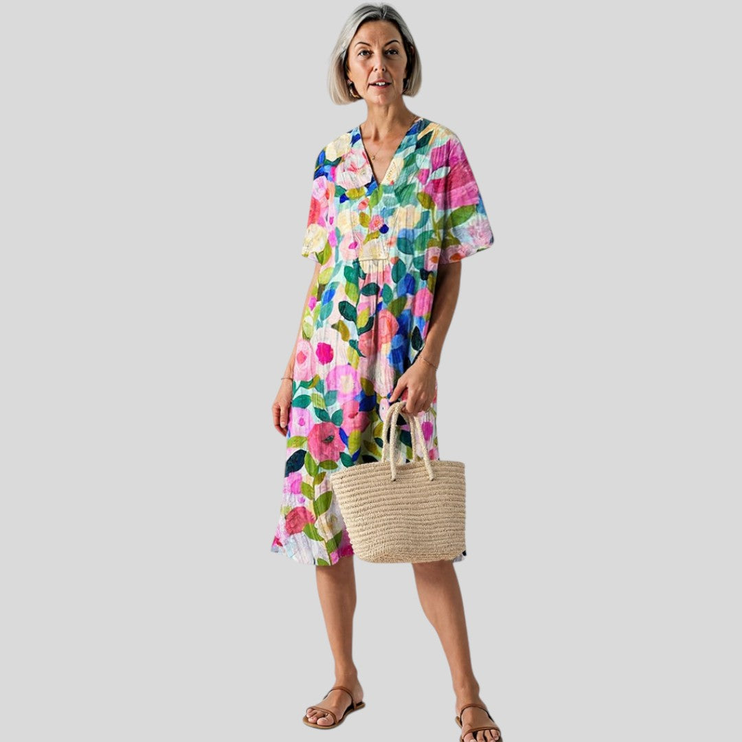 Jovana | Multi-Color Flower Dress