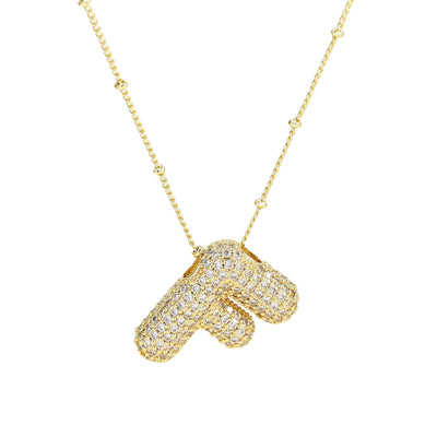 Savannah | Diamond Bubble Letter Necklace