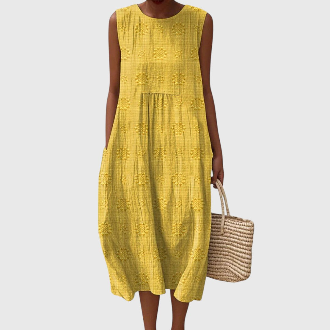 Callie | Olive Grove Sleeveless Midi Dress