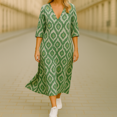 Rebecca™ | Bohemian Print Maxi Dress