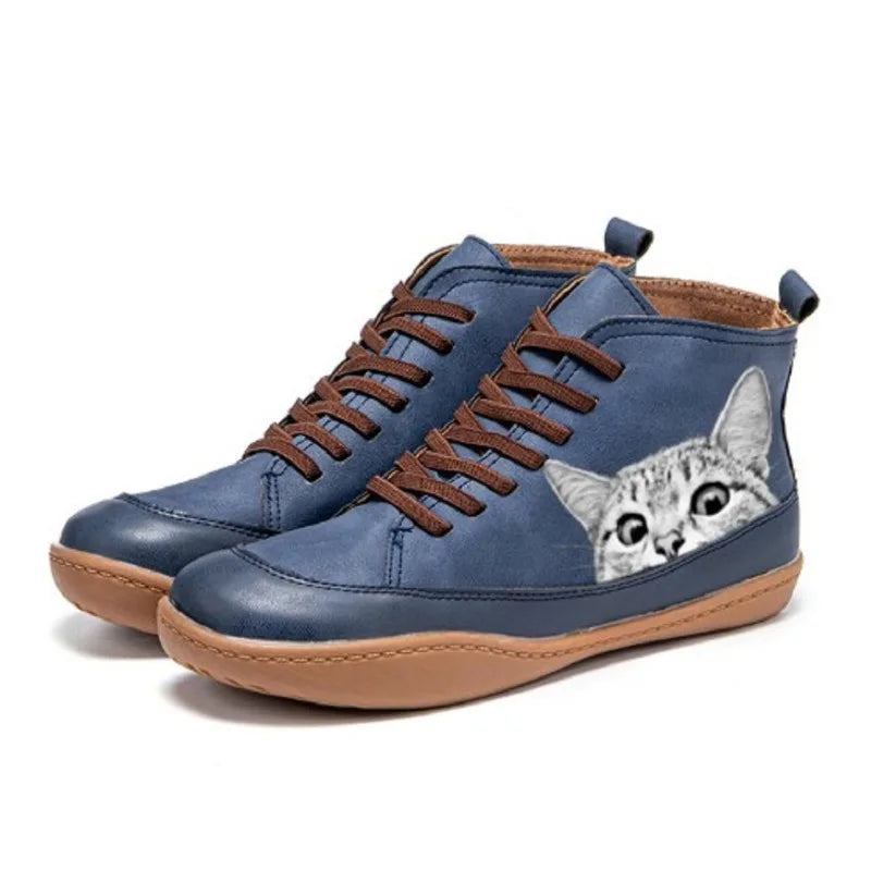 Vera | Leather Ankle Boots for Cat Lovers