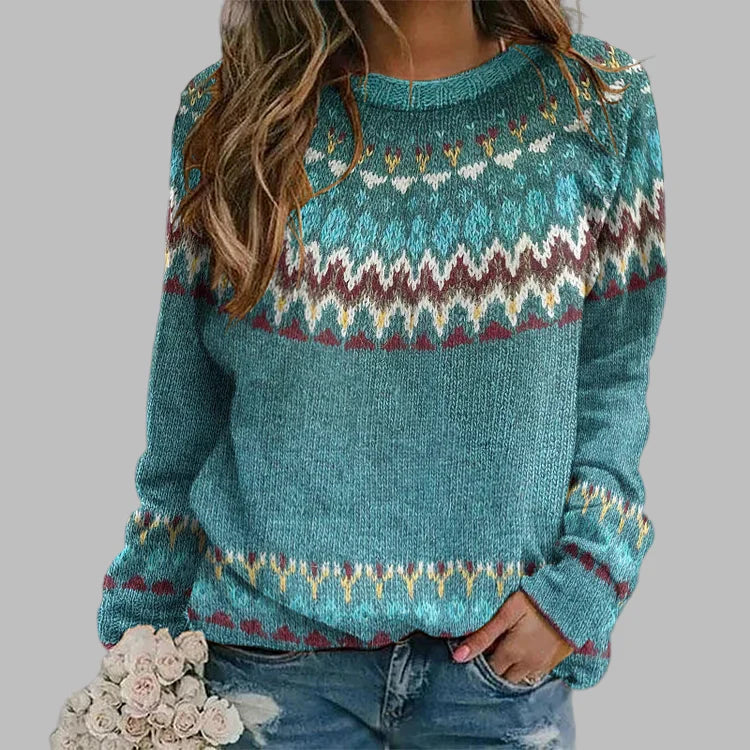 Saffron | Patterned Knit Statement Sweater