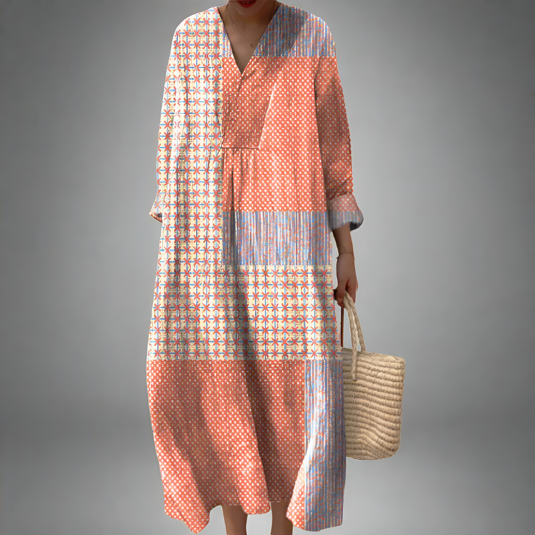 Joliette – Retro Patchwork Dress for Women