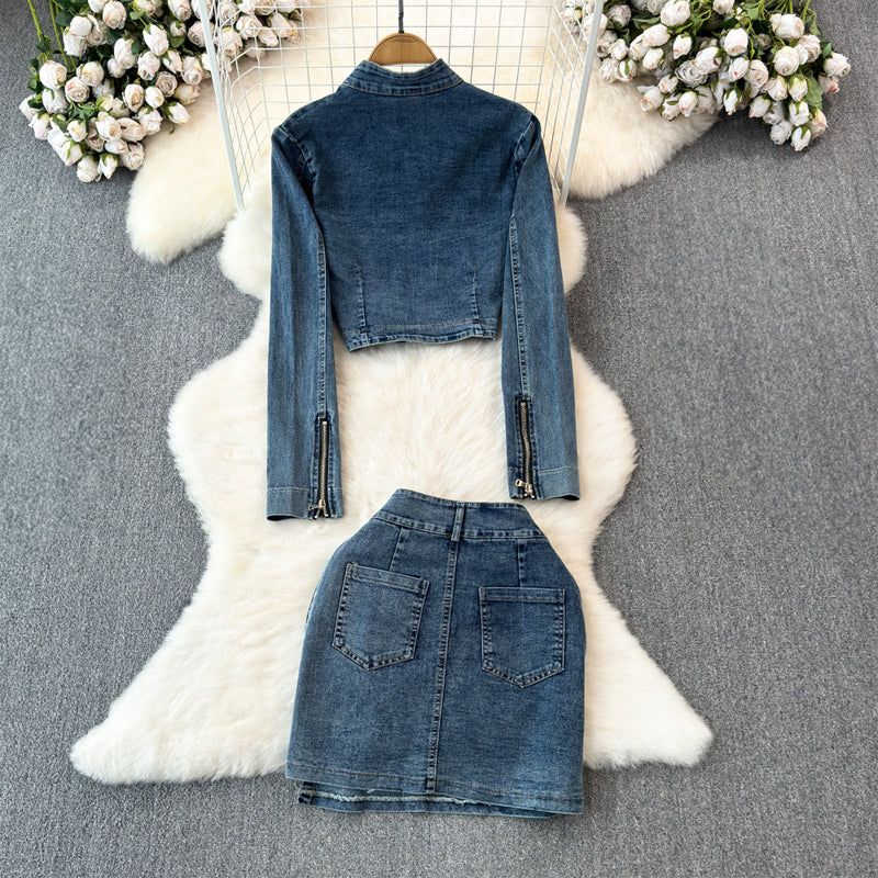 Amelie Fleur Denim 2 Piece Set
