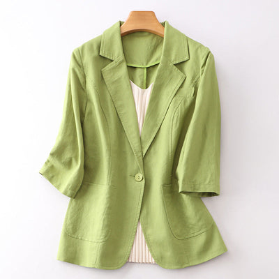Amelie Fleur Florence Linen Blazer