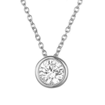 Lunaria Gemmara Birthstone Necklace | White Gold 18k
