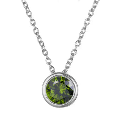 Lunaria Gemmara Birthstone Necklace | White Gold 18k