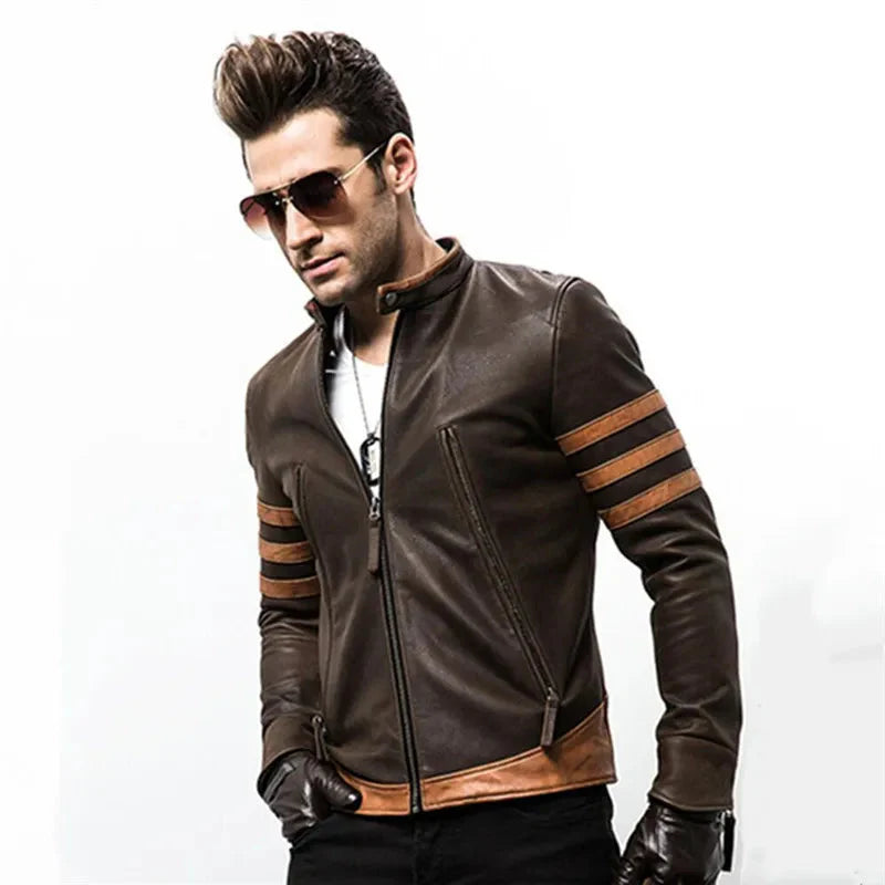 Classic Avencea Leather Jacket – Robust Men's Fashion in Timeless Design