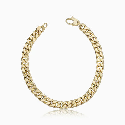 Estate Cuban Bracelet | White Gold