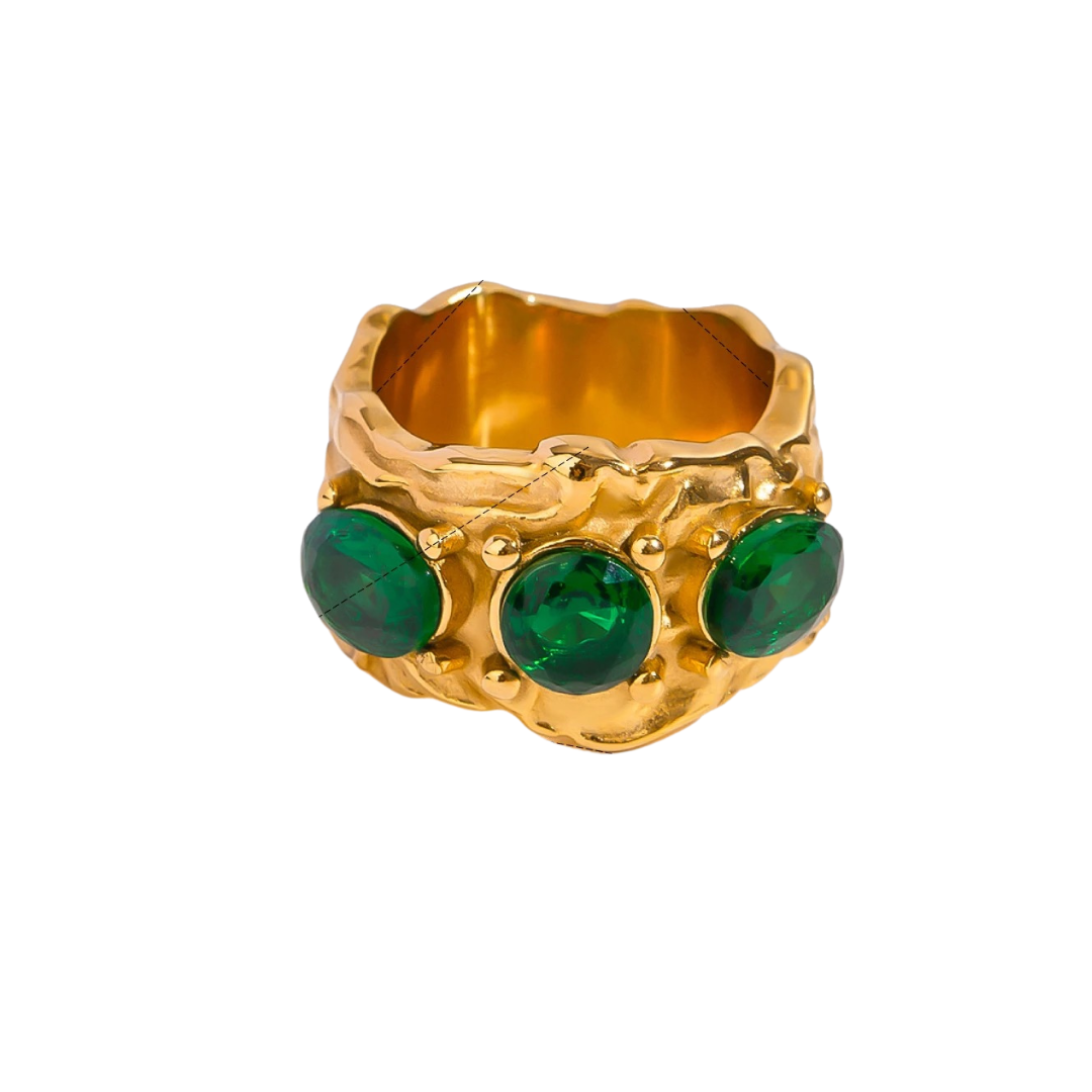 Dune Emerald Chunky Ring