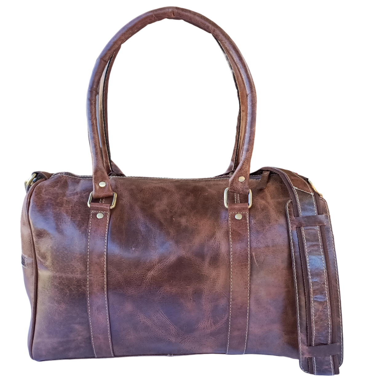 Crazy Horse Leather Mini Duffel Bag