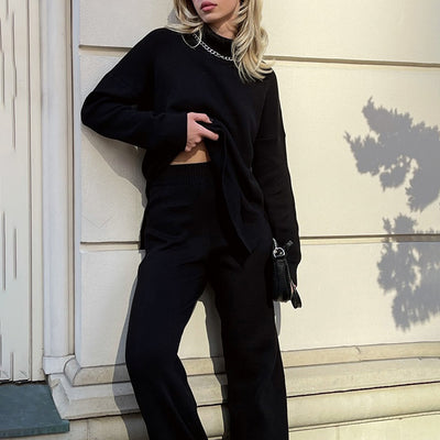 Avencea - Stylish Side Split Sweater