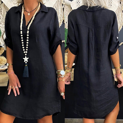 Avencea - Cotton Blouse Dress for Comfort and Style
