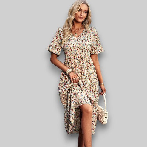 Lia | floral summer dress elegant design