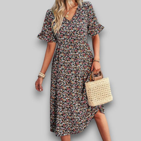 Lia | floral summer dress elegant design