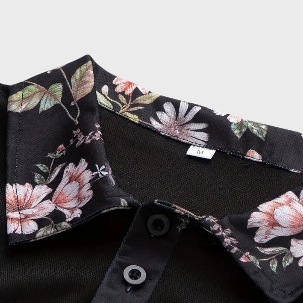 Avencea - Polo Shirt with Floral Print for Casual and Stylish Use