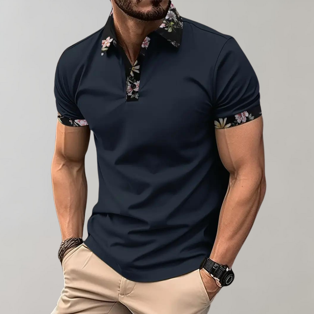 Avencea - Polo Shirt with Floral Print for Casual and Stylish Use