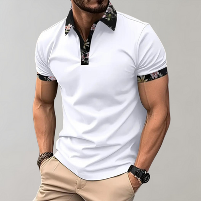 Avencea - Polo Shirt with Floral Print for Casual and Stylish Use