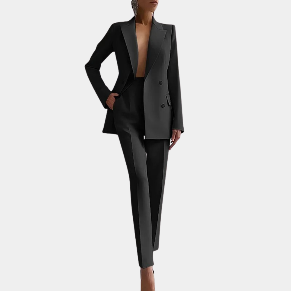 Avencea - Elegant Women's Set with Chic Blazer and Tailored Trousers