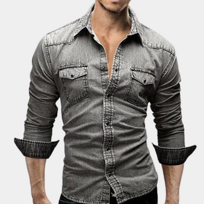 Avencea - Chic Men's Long Sleeve Shirt
