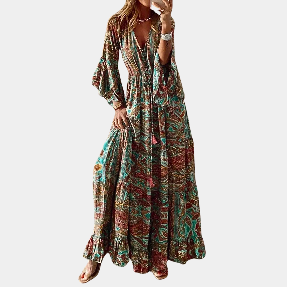 Avencea - Bohemian Long Dress for Women