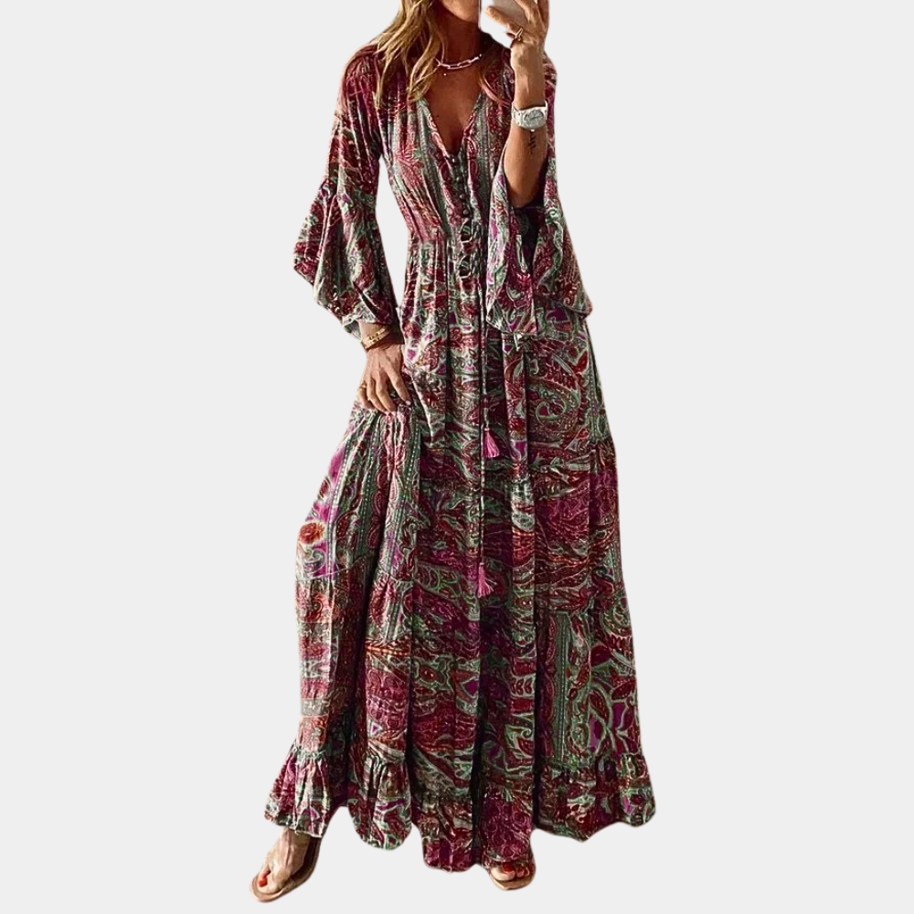 Avencea - Bohemian Long Dress for Women