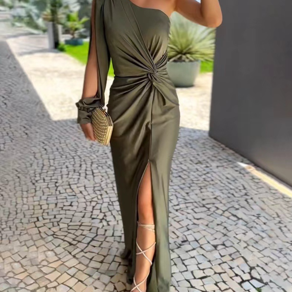 Nanette™ | Luxury One-Shoulder Long Dress