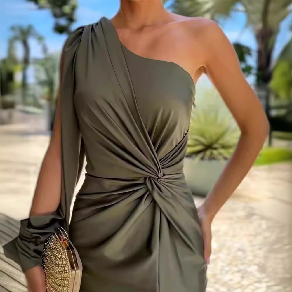 Nanette™ | Luxury One-Shoulder Long Dress