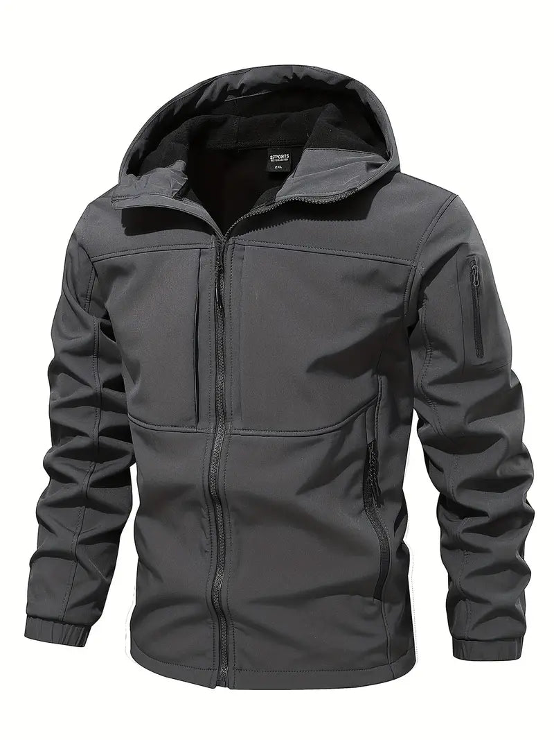 Avencea - Waterproof Fleece Outdoor Jacket for Men (with Hood)