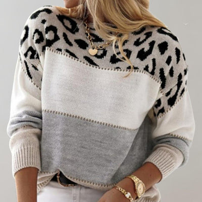 MARVELLA | LEOPARD PRINT CASUAL SWEATER
