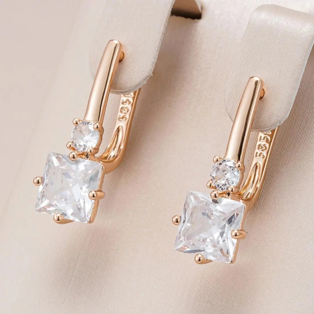 Earrings with Zirconia in Gold