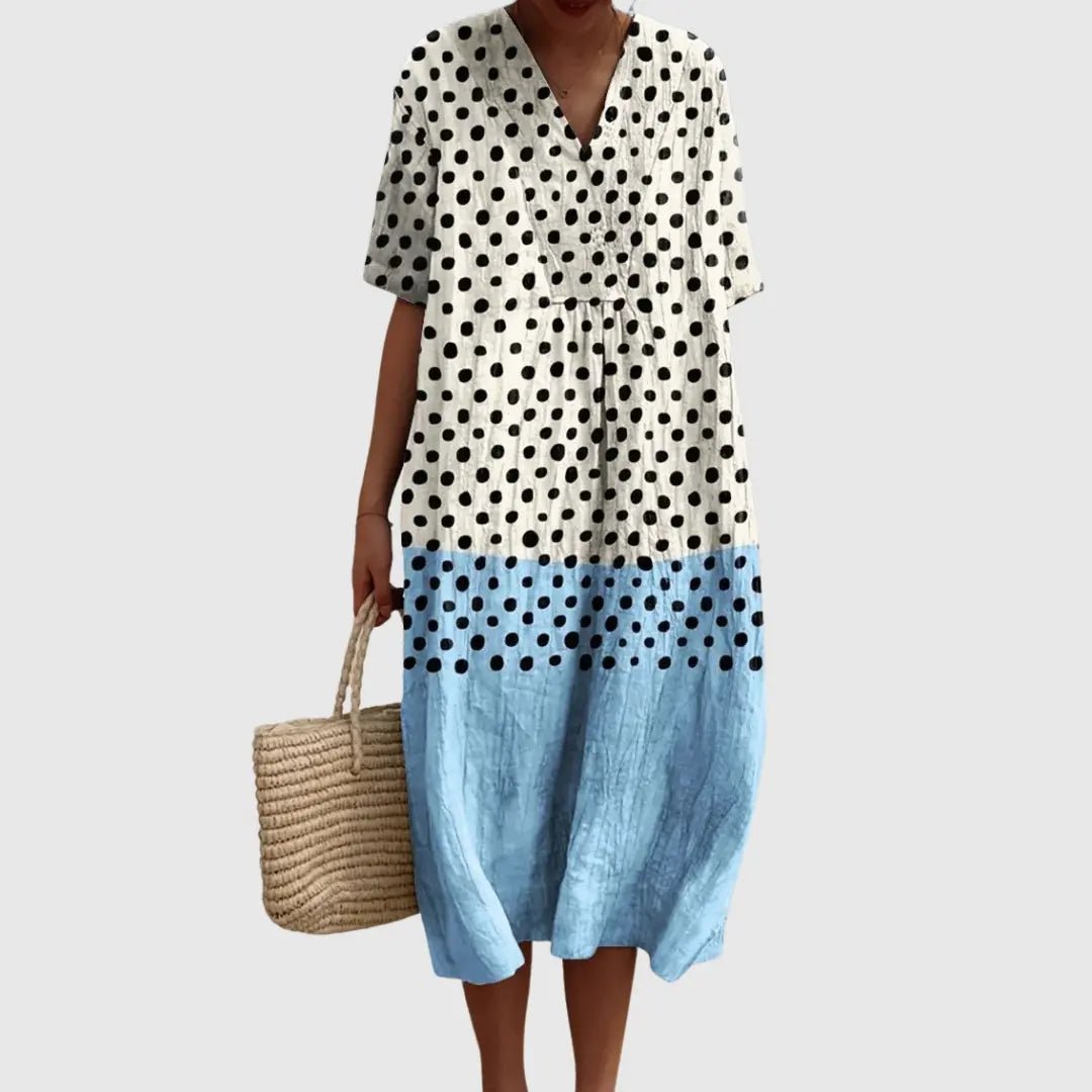 Millie | Polka Dot Dip-Dye Midi Dress