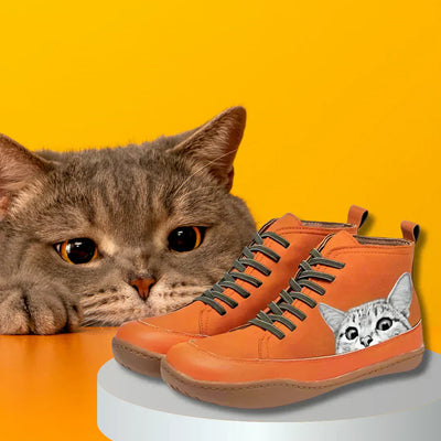 Vera | Leather Ankle Boots for Cat Lovers