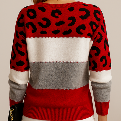 MARVELLA | LEOPARD PRINT CASUAL SWEATER