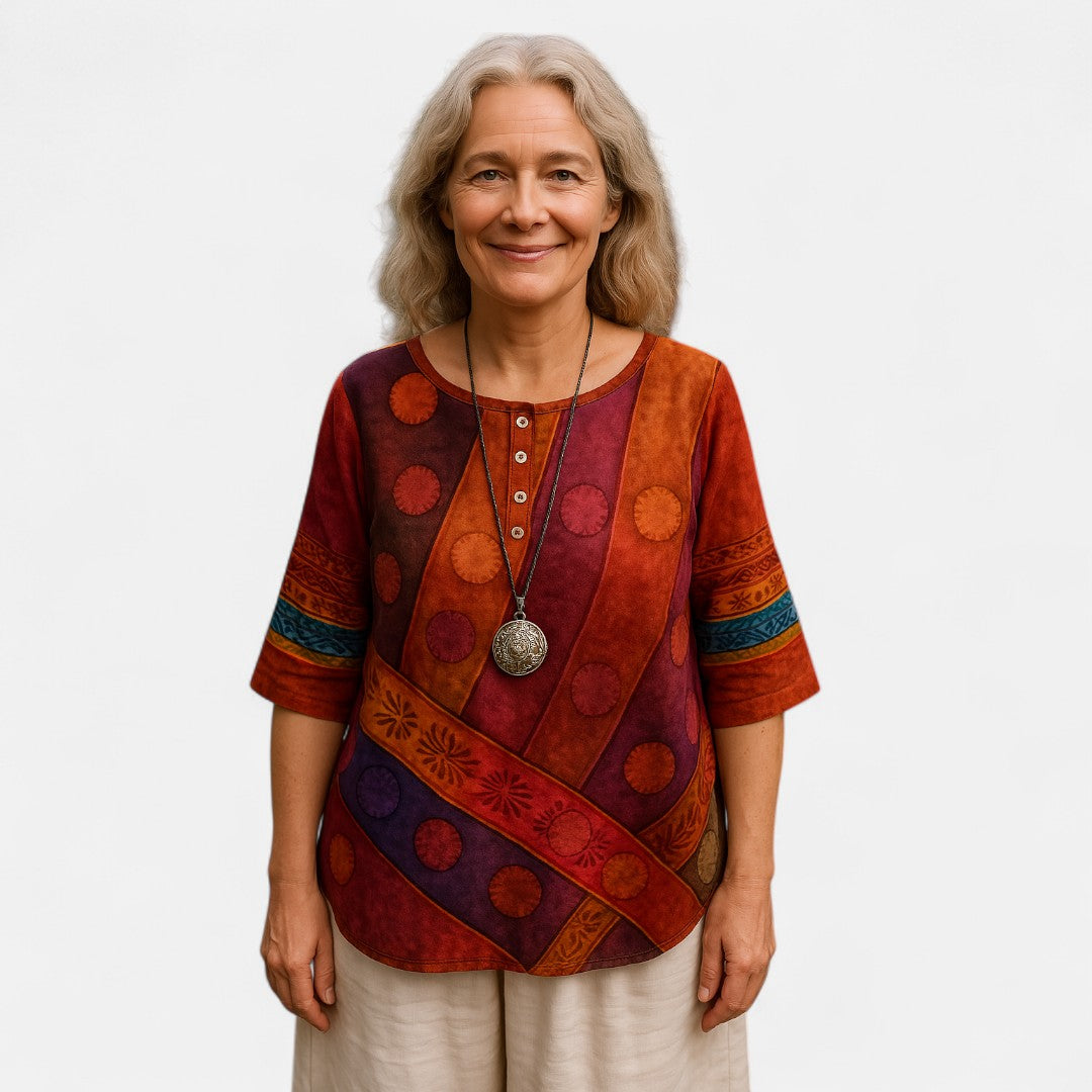 NORTHLINE STUDIO™ | Oversized Colourful Top