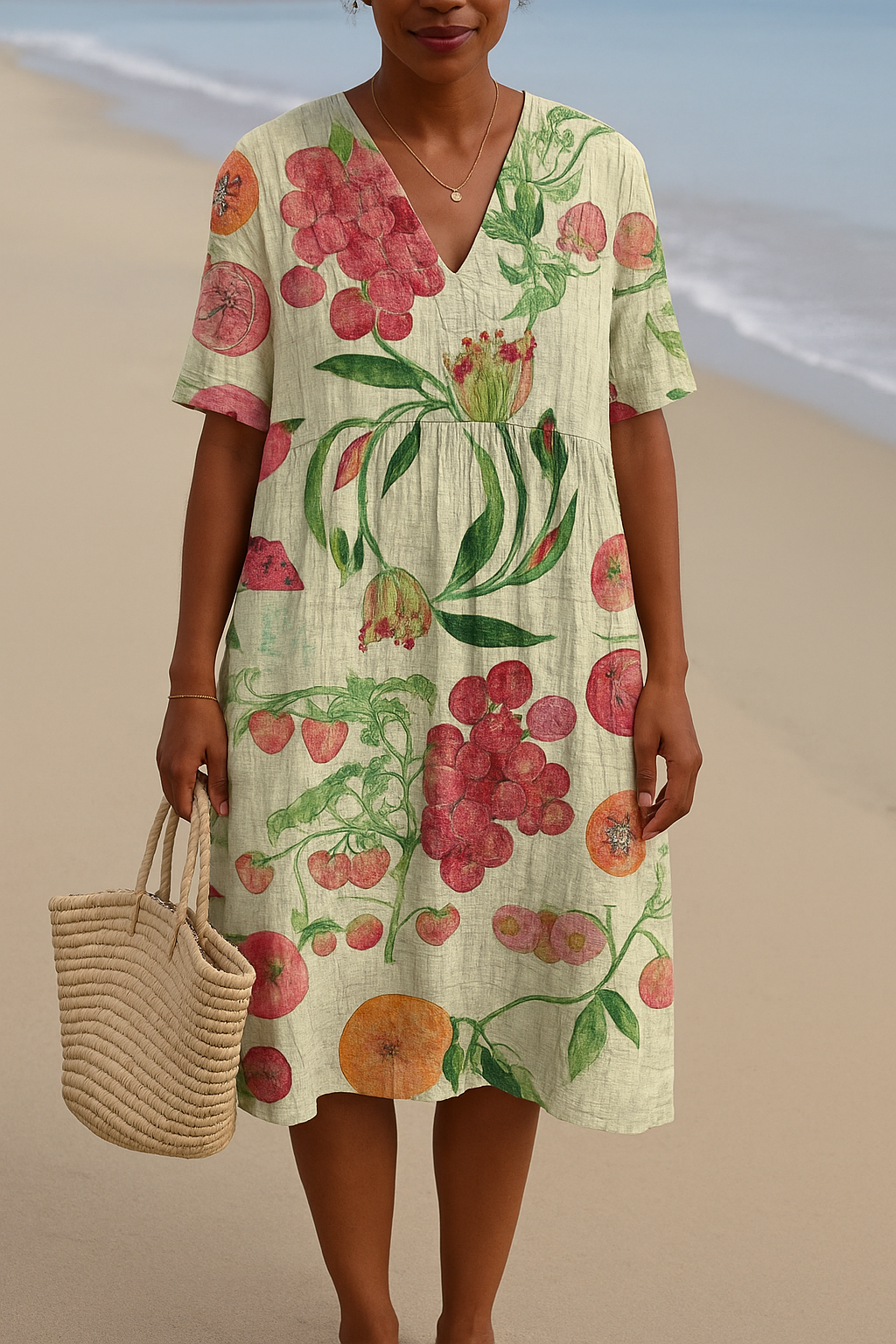 Hazel | Orchard Delight Botanical Midi Dress