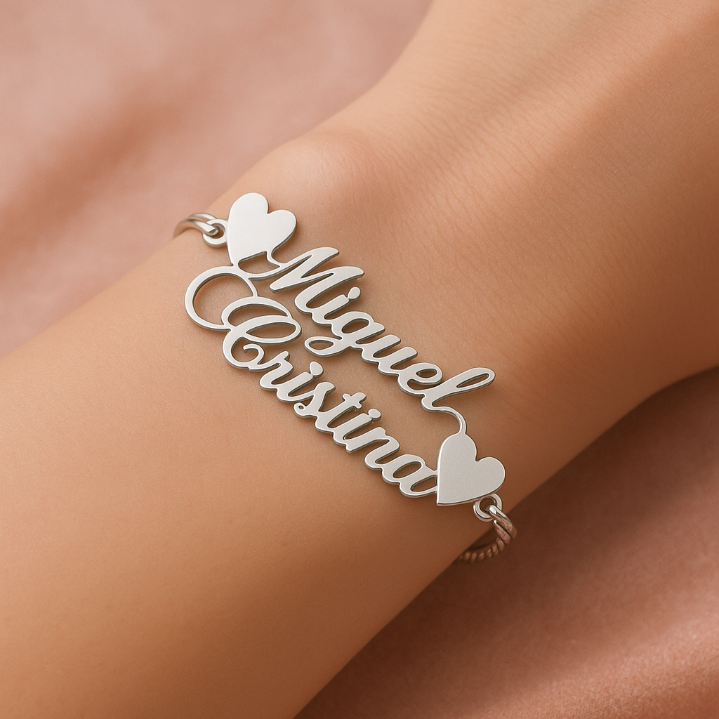 Elegant Double Name Bracelet