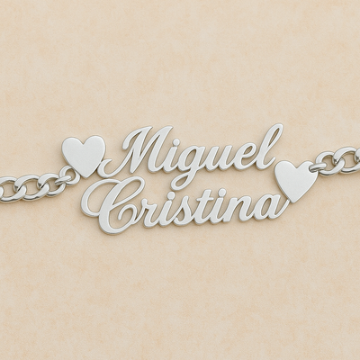 Elegant Double Name Bracelet